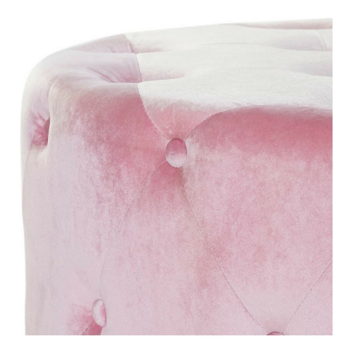 Fodstøtte DKD Home Decor Pink Velvet Træ MDF Glam (2 pcs)